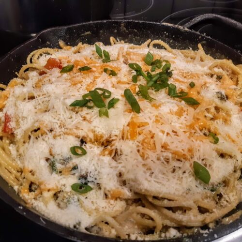 cheesy curry cream baked spaghetti