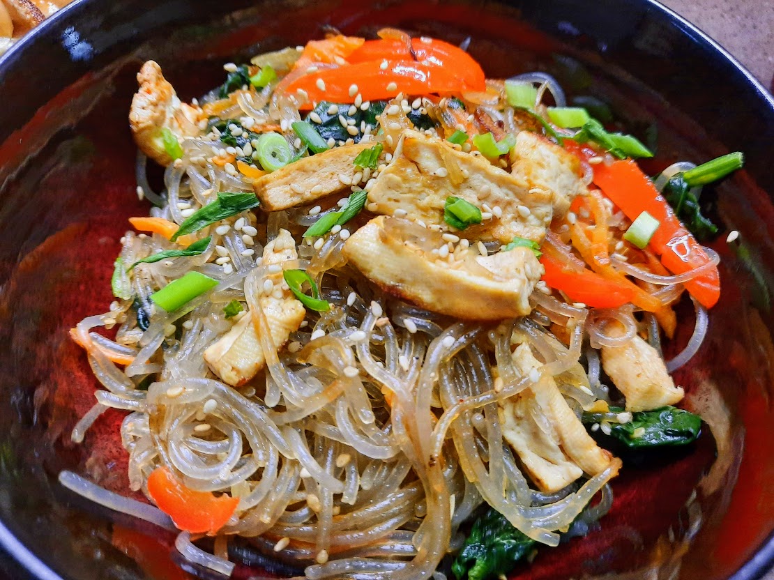 Korean Food: Chapchae (Stir Fried Noodles) in celebration of